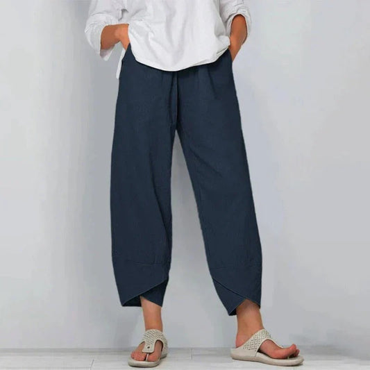 Velvy Wellington™ | Chic Cotton and Linen Trousers