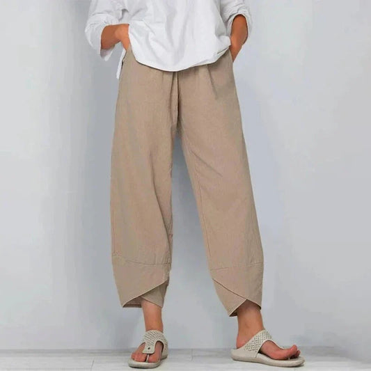 Velvy Wellington™ | Chic Cotton and Linen Trousers